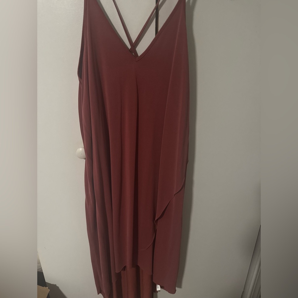 Elegant Burgundy Sleeveless Dress